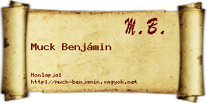 Muck Benjámin névjegykártya