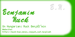 benjamin muck business card